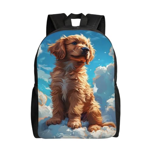 Comfort Fit Unisex Golden Retriever Sky Backpack Durable for